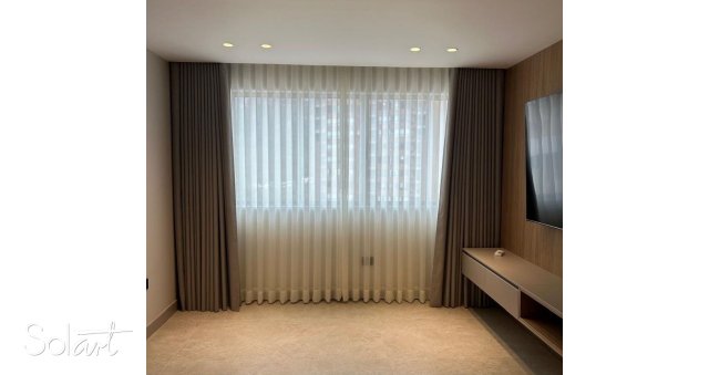 Cortina Ripplefold Instalada Solart